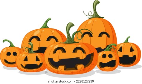 Halloween pumpkin or jack o lantern illustration