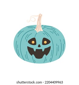 Halloween pumpkin, Jack o'lantern. Happy Halloween, trick or treat. Hand drawn vector illustration