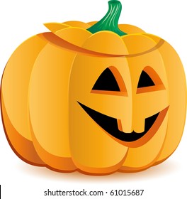 Halloween pumpkin as Jack O`Lantern, part 6, vector illustration