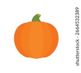 halloween pumpkin jack-o-lantern orange vegetable fall autumn decoration emoji symbol sign icon vector illustration isolated flat