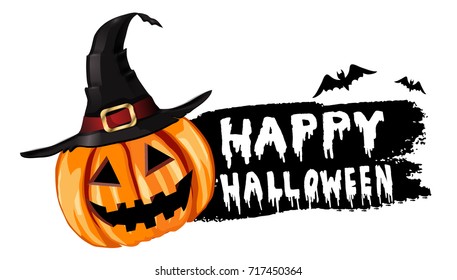 Halloween pumpkin label