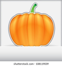 Halloween pumpkin labels, EPS10 vector