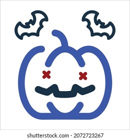 Halloween pumpkin or lamp icon