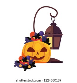 halloween pumpkin and lamp party