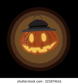 Halloween pumpkin lantern