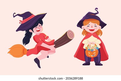 Halloween pumpkin lantern candy illustration holiday magic party event poster