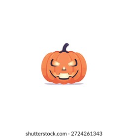 Diseño de Vector plano de icono de linterna de calabaza de Halloween.