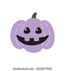 Lanterna de abóbora de Halloween isolado no fundo branco. Ilustração vetorial