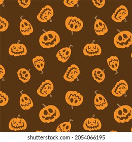 Halloween Pumpkin Lanterns Fabric Pattern