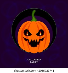 Halloween pumpkin. Layout for advertising
