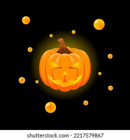 Halloween pumpkin light vector design