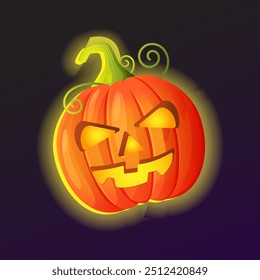Halloween Pumpkin Light Up Vector illustration