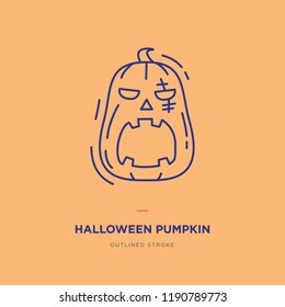 Halloween Pumpkin Line Icon