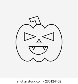halloween pumpkin line icon