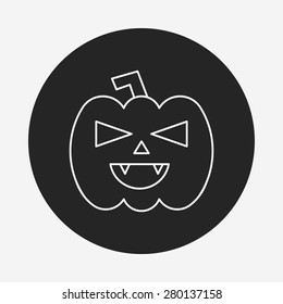 halloween pumpkin line icon