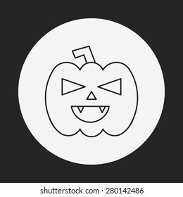 halloween pumpkin line icon