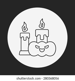 halloween pumpkin line icon