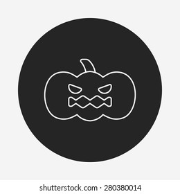 halloween pumpkin line icon