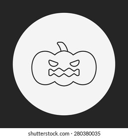 halloween pumpkin line icon