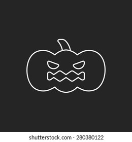 halloween pumpkin line icon
