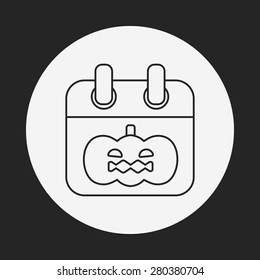 halloween pumpkin line icon