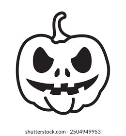 halloween pumpkin line icon design vector template