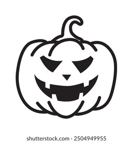 halloween pumpkin line icon design vector template