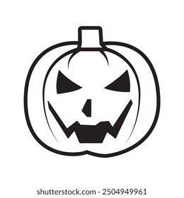 halloween pumpkin line icon design vector template