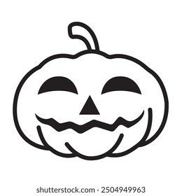 halloween pumpkin line icon design vector template