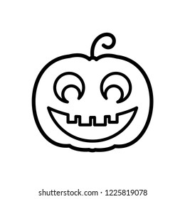 Halloween Pumpkin line icon, outline vector sign