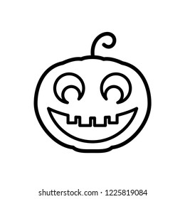 Halloween Pumpkin line icon, outline vector sign