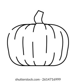 halloween pumpkin line icon vector. halloween pumpkin sign. isolated contour symbol black illustration