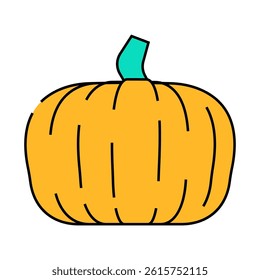 halloween pumpkin line icon vector. halloween pumpkin sign. isolated symbol illustration