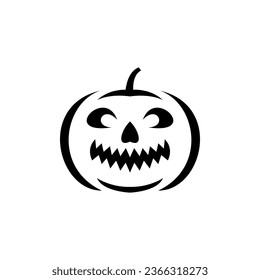 Halloween pumpkin logo icon vector illustration