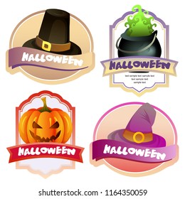 halloween pumpkin magic pot hat label