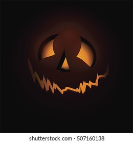 Halloween Pumpkin Mask Background, vector