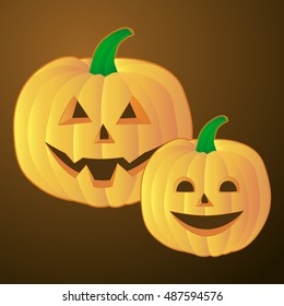 Halloween pumpkin mask. Vector EPS 10