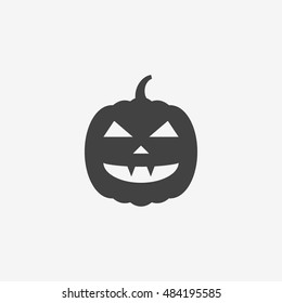 Halloween pumpkin monochrome icon