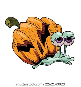 Halloween Pumpkin Monster With Vector Image