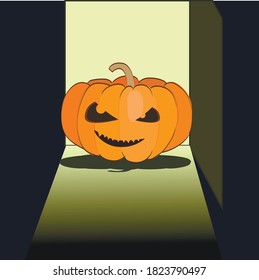
Halloween pumpkin night bat spider