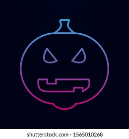 Halloween pumpkin nolan icon. Simple thin line, outline vector of halloween icons for ui and ux, website or mobile application