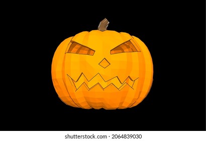 halloween pumpkin on black background