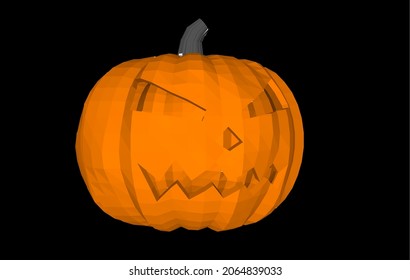 halloween pumpkin on black background