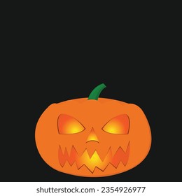 halloween pumpkin on black background, halloween background