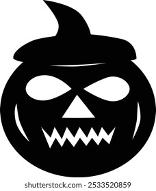 halloween pumpkin on black and white