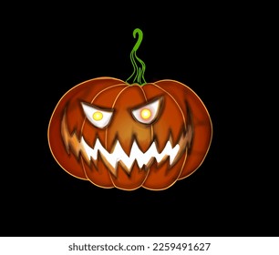 halloween pumpkin on blank background