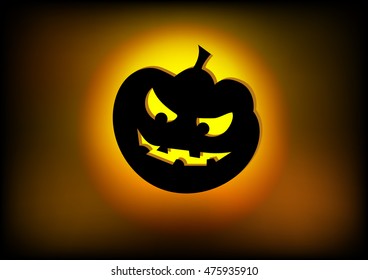 Halloween pumpkin on the moon