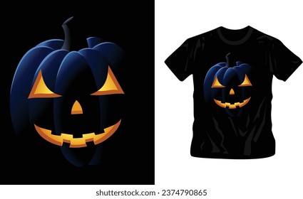 halloween pumpkin on t-shirt design, ready to print for 2023 festival 