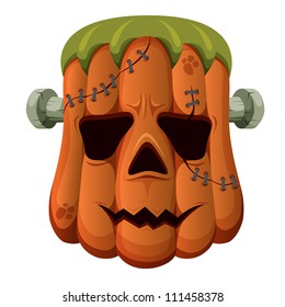 Halloween pumpkin on white background