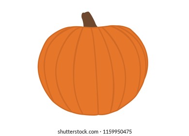 Halloween pumpkin on white background.